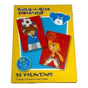 Build A Bear Workshop 28 Valentines Day Cards Stickers Envelopes Boys Sports